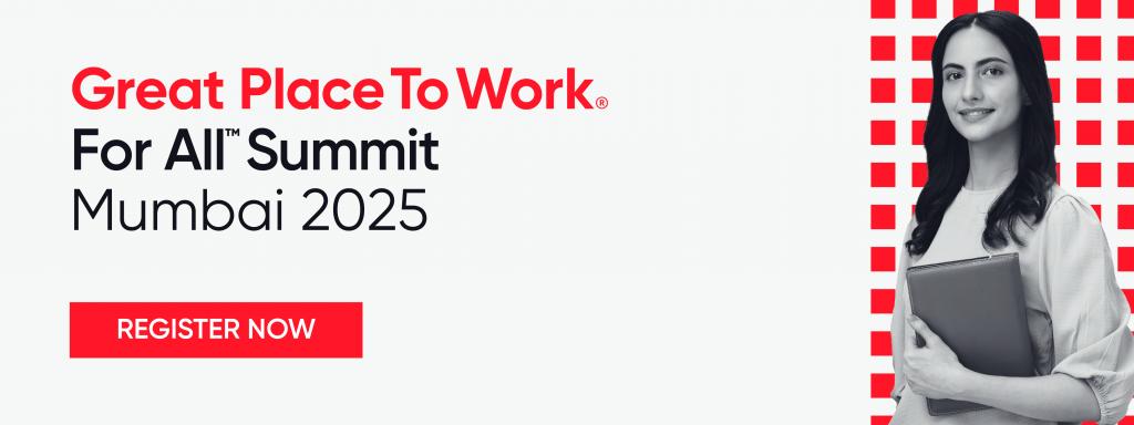 Banner for registering for the Great Place To Work® For All™ Summit 2025